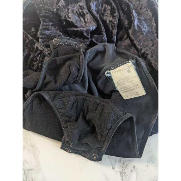Cosabella Velvet Mock Neck Bodysuit L Black - Picture 6 of 9